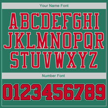 Load image into Gallery viewer, Custom Kelly Green Red-Black Authentic Throwback Basketball Jersey