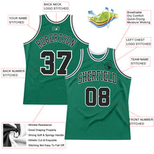 Load image into Gallery viewer, Custom Kelly Green Black-White Authentic Throwback Basketball Jersey