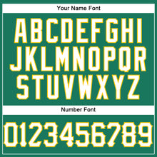 Load image into Gallery viewer, Custom Kelly Green White Pinstripe White-Gold Authentic Baseball Jersey