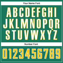 Load image into Gallery viewer, Custom Kelly Green White Pinstripe Gold-White Authentic Baseball Jersey