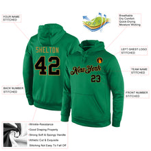 Load image into Gallery viewer, Custom Stitched Kelly Green Black-Old Gold Sports Pullover Sweatshirt Hoodie