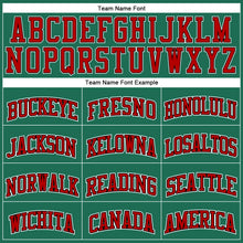 Load image into Gallery viewer, Custom Kelly Green Red Pinstripe Red-Black Authentic Basketball Jersey