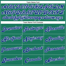 Load image into Gallery viewer, Custom Kelly Green White Pinstripe Royal-White Authentic Basketball Jersey