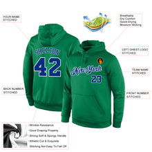 Load image into Gallery viewer, Custom Stitched Kelly Green Royal-White Sports Pullover Sweatshirt Hoodie