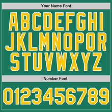 Load image into Gallery viewer, Custom Stitched Kelly Green Gold-White Sports Pullover Sweatshirt Hoodie