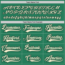 Load image into Gallery viewer, Custom Kelly Green Cream-Black Hockey Jersey