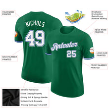 Load image into Gallery viewer, Custom Kelly Green White-Royal Performance T-Shirt