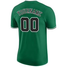 Load image into Gallery viewer, Custom Kelly Green Black-White Performance T-Shirt