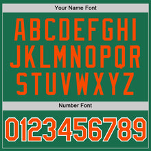 Load image into Gallery viewer, Custom Kelly Green Orange-White Performance T-Shirt