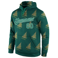 Load image into Gallery viewer, Custom Stitched Kelly Green Kelly Green-White Christmas 3D Sports Pullover Sweatshirt Hoodie