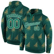 Load image into Gallery viewer, Custom Stitched Kelly Green Kelly Green-White Christmas 3D Sports Pullover Sweatshirt Hoodie