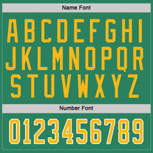 Load image into Gallery viewer, Custom Kelly Green Gold-White Hockey Jersey