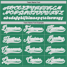 Load image into Gallery viewer, Custom Kelly Green White-Gray Hockey Jersey