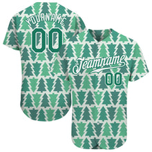 Load image into Gallery viewer, Custom Kelly Green Kelly Green-White Christmas 3D Authentic Baseball Jersey