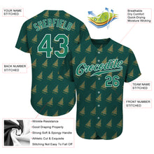 Load image into Gallery viewer, Custom Kelly Green Kelly Green-White Christmas 3D Authentic Baseball Jersey