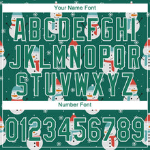 Load image into Gallery viewer, Custom Kelly Green Kelly Green-White Christmas 3D Authentic Baseball Jersey