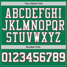 Load image into Gallery viewer, Custom Stitched Kelly Green White-Red Sports Pullover Sweatshirt Hoodie