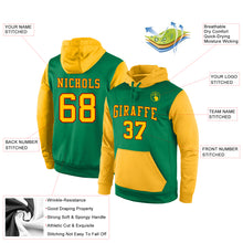 Load image into Gallery viewer, Custom Stitched Kelly Green Gold-Red Sports Pullover Sweatshirt Hoodie