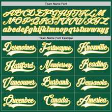 Load image into Gallery viewer, Custom Kelly Green White-Gold Authentic Baseball Jersey
