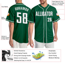 Load image into Gallery viewer, Custom Kelly Green White-Gray Authentic Baseball Jersey