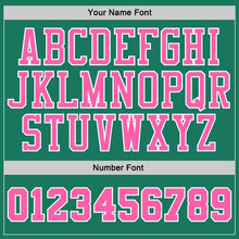 Load image into Gallery viewer, Custom Stitched Kelly Green White Pinstripe Pink-White Sports Pullover Sweatshirt Hoodie