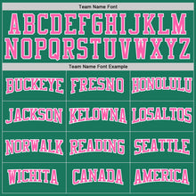 Load image into Gallery viewer, Custom Stitched Kelly Green White Pinstripe Pink-White Sports Pullover Sweatshirt Hoodie