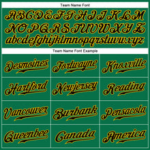 Load image into Gallery viewer, Custom Kelly Green Black-Gold Authentic Baseball Jersey