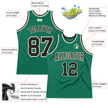 Load image into Gallery viewer, Custom Kelly Green Black-Cream Authentic Throwback Basketball Jersey