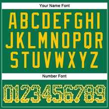 Load image into Gallery viewer, Custom Kelly Green Gold-White Authentic Drift Fashion Baseball Jersey