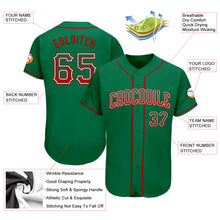 Load image into Gallery viewer, Custom Kelly Green Red-White Authentic Drift Fashion Baseball Jersey