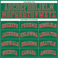 Load image into Gallery viewer, Custom Kelly Green Red-White Authentic Drift Fashion Baseball Jersey