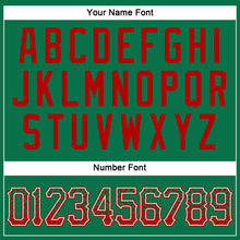 Load image into Gallery viewer, Custom Kelly Green Red-White Authentic Drift Fashion Baseball Jersey