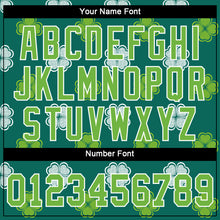 Load image into Gallery viewer, Custom Kelly Green Neon Green-White 3D Pattern Design Authentic St. Patrick's Day Baseball Jersey