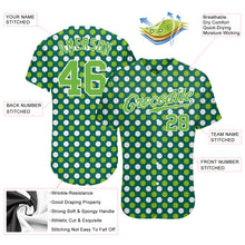 Load image into Gallery viewer, Custom Kelly Green Neon Green-White 3D Pattern Design Authentic St. Patrick's Day Baseball Jersey