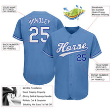 Load image into Gallery viewer, Custom Light Blue White-Royal Authentic Baseball Jersey