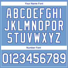 Load image into Gallery viewer, Custom Light Blue White-Royal Authentic Throwback Rib-Knit Baseball Jersey Shirt