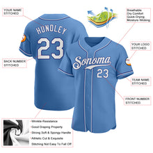 Load image into Gallery viewer, Custom Light Blue White-Royal Authentic Baseball Jersey