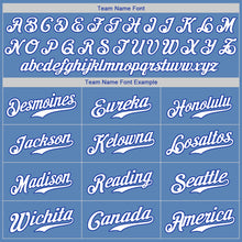 Load image into Gallery viewer, Custom Light Blue White-Royal Authentic Baseball Jersey