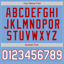 Load image into Gallery viewer, Custom Light Blue White-Red Authentic American Flag Fashion Baseball Jersey