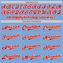 Load image into Gallery viewer, Custom Light Blue White-Red Authentic American Flag Fashion Baseball Jersey