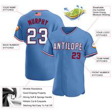 Load image into Gallery viewer, Custom Light Blue White-Red Authentic American Flag Fashion Baseball Jersey