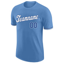 Load image into Gallery viewer, Custom Light Blue White-Royal Performance T-Shirt