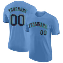 Load image into Gallery viewer, Custom Light Blue Navy-Aqua Performance T-Shirt