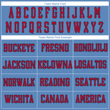 Load image into Gallery viewer, Custom Light Blue Red-Navy Performance T-Shirt