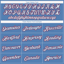 Load image into Gallery viewer, Custom Light Blue White-Red Performance T-Shirt