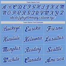 Load image into Gallery viewer, Custom Light Blue Royal-White Authentic Throwback Rib-Knit Baseball Jersey Shirt