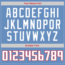 Load image into Gallery viewer, Custom Light Blue White-Red Authentic Throwback Rib-Knit Baseball Jersey Shirt