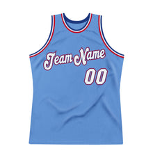 Load image into Gallery viewer, Custom Light Blue White-Royal Authentic Throwback Basketball Jersey