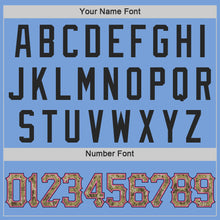 Load image into Gallery viewer, Custom Light Blue Camo-Pink Authentic Throwback Basketball Jersey