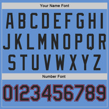 Load image into Gallery viewer, Custom Light Blue Black-Pink Authentic Throwback Basketball Jersey